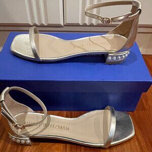 Stuart Weitzman NudistCurve Pearl Flat Sandal